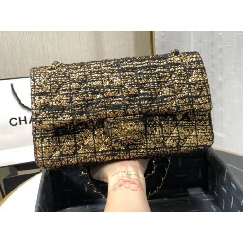 Chanel Original flap bag Twill zacht A01112 goud