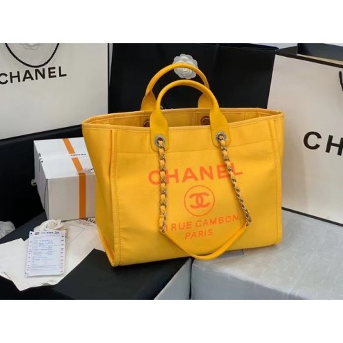 Chanel Original grote boodschappentas 66941 geel