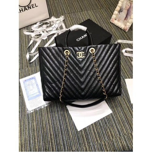 Chanel Original grote boodschappentas A57974 zwart