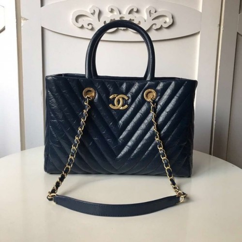 Chanel Original grote boodschappentas A57974 donkerblauw