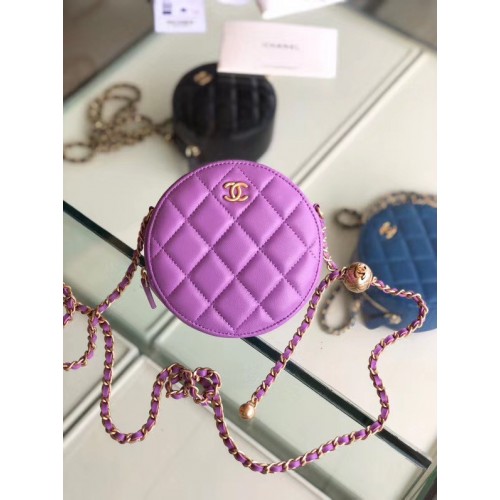 Chanel Original mini Schapenvacht tas AS1449 Lavendel