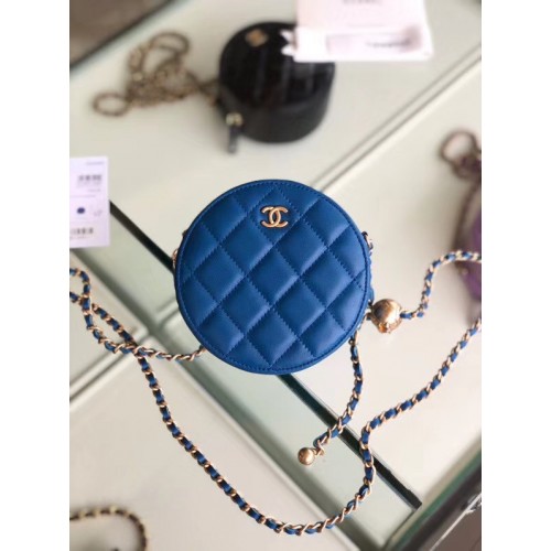 Chanel Original mini Schapenvacht tas AS1449 blauw