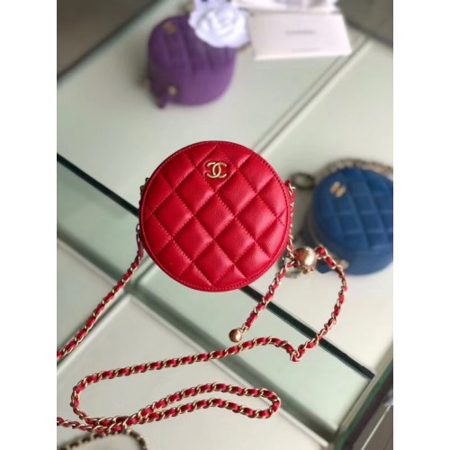 Chanel Original mini Schapenvacht tas AS1449 rood