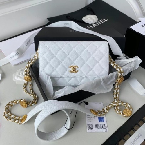 Chanel KLEINE FLAPTAS AP2840 wit