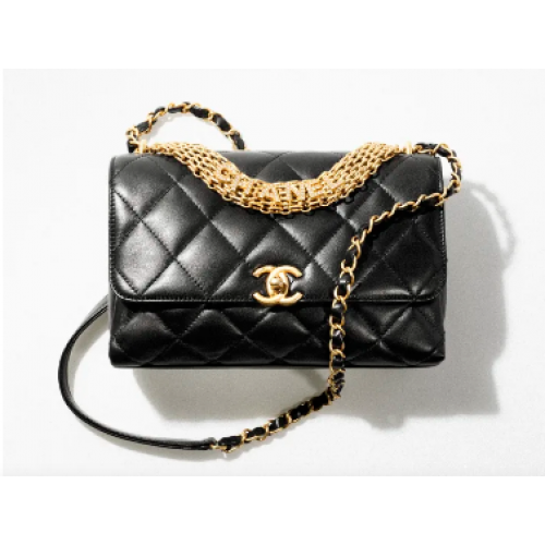 Chanel KLEINE FLAPTAS AS3241 zwart