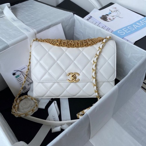 Chanel KLEINE FLAPTAS AS3241 wit