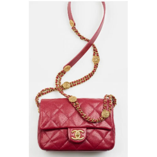 Chanel KLEINE FLAP TAS AS3369 Bourgondië