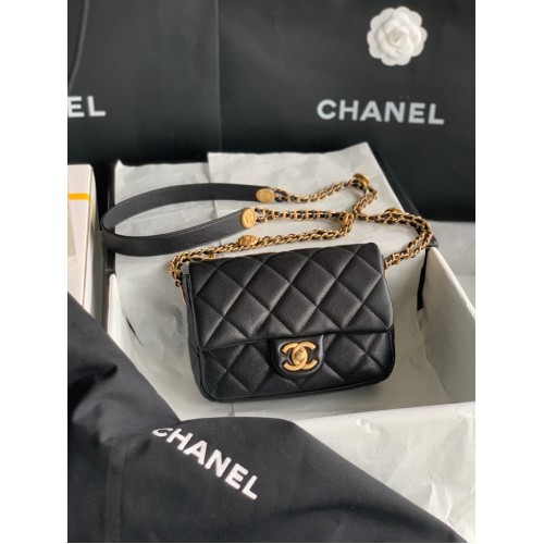 Chanel KLEINE FLAPTAS AS3369 zwart