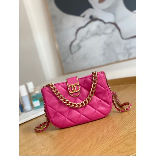 Chanel KLEINE HOBO TAS AS3475 Fuchsia