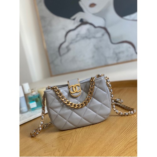 Chanel KLEINE HOBO BAG AS3475 grijs