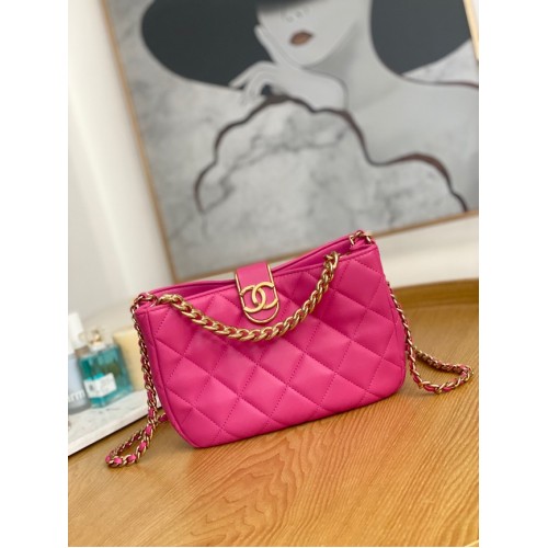 Chanel KLEINE HOBO TAS AS3476 Fuchsia