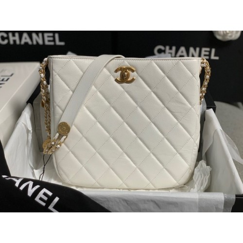 Chanel KLEINE WINKELTAS AS3400 wit
