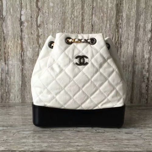 Chanel Schapenvacht Leren Rugzak 93825 Wit