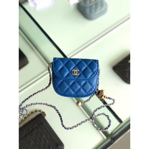 Chanel Schapenvacht Original Leather Pocket AP1461 blauw