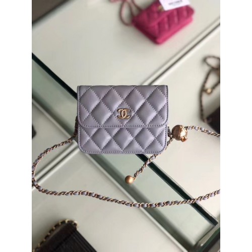Chanel Schapenvacht Original Leather Pocket P0146 grijs