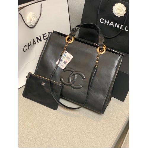 Chanel Schapenvacht Schoudertas AS3129 zwart