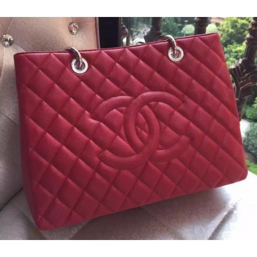 Chanel Shopper Origineel Kalfsleer A95021 Rood