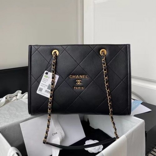 Chanel Boodschappentas Origineel leer AS2752 zwart