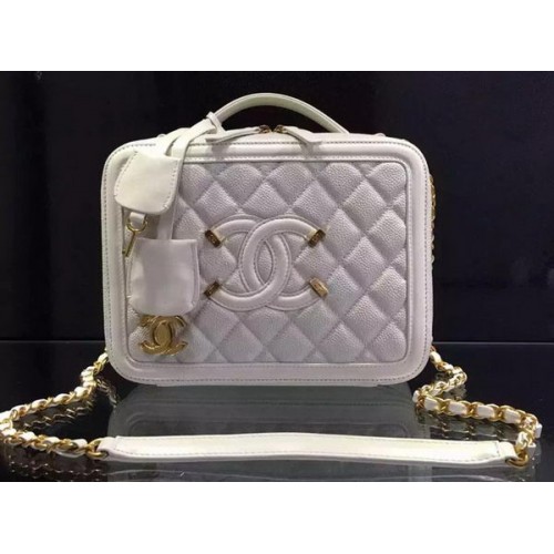 Chanel Schoudertas Origineel Kalfsleer CHA6678 Wit