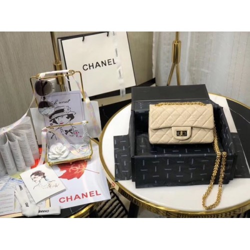 Chanel Schoudertas Origineel Leer Gebroken Wit AS0874 Goud