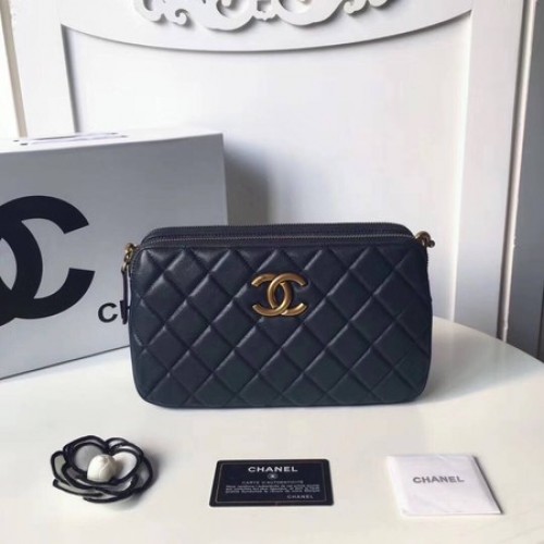 Chanel Schoudertas Origineel Schapenleer A66269 Royal