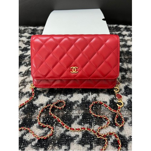 Chanel WALLET ON CHAIN AP3035 rood