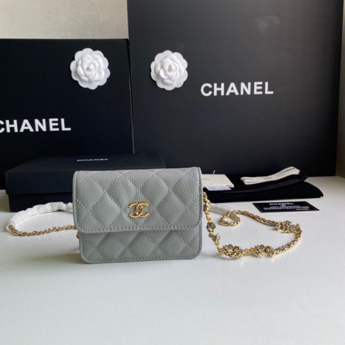 Chanel WOC Heuptas Origineel Caviar Leer 2306 Grijs