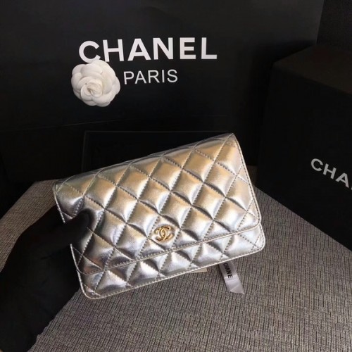 Chanel WOC Flap Bag Origineel Schapenleer 33814B Glod
