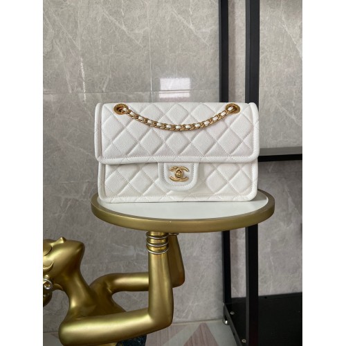 Chanel kleptas generfd kalfsleer AS2357 wit