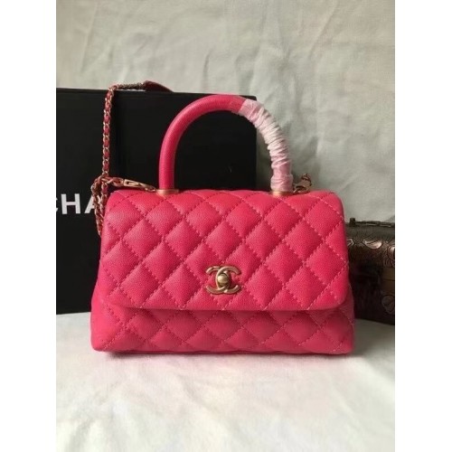 Chanel kleptas met handvat bovenaan A92990 Roze