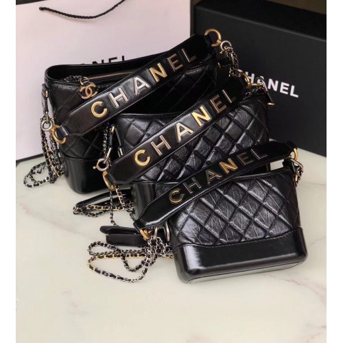 Chanel gabrielle hobo bag A93824 Zwart