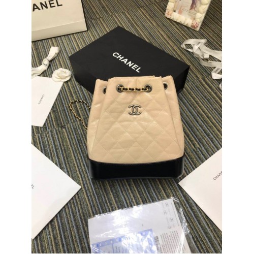 Chanel gabrielle kleine rugzak A94485 Beige&zwart