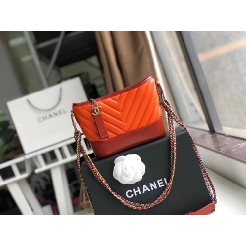 Chanel gabrielle kleine hobo tas A91810 oranje