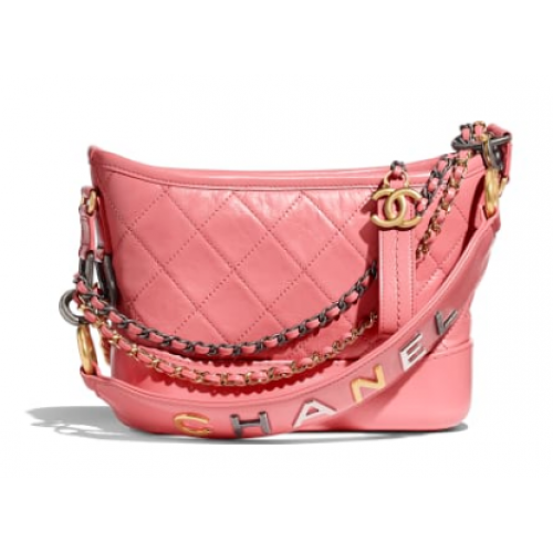 Chanel gabrielle kleine hobo tas AS0865 roze