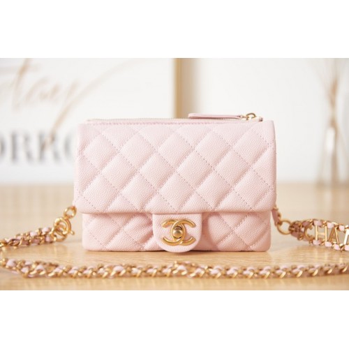 Chanel generfd kalfsleren zak AS3225 roze