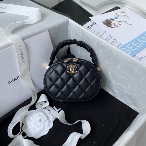 Chanel schoudertas van lamsleer AP27301 zwart