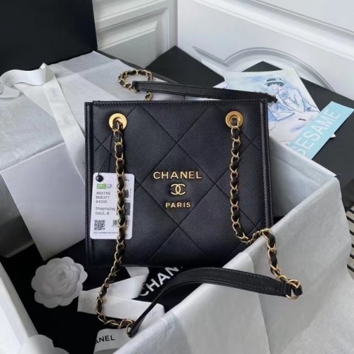 Chanel leren Schoudertas AS2750 zwart