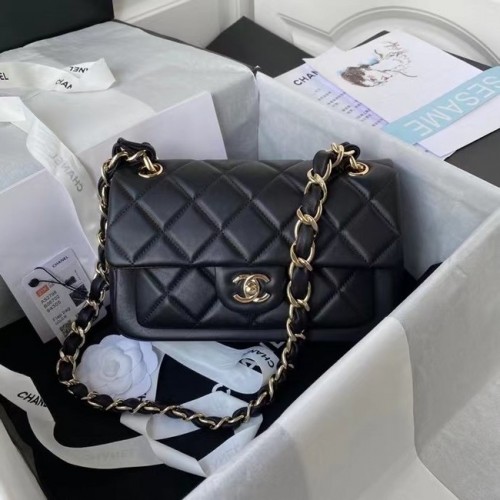 Chanel leren Schoudertas AS2798 zwart