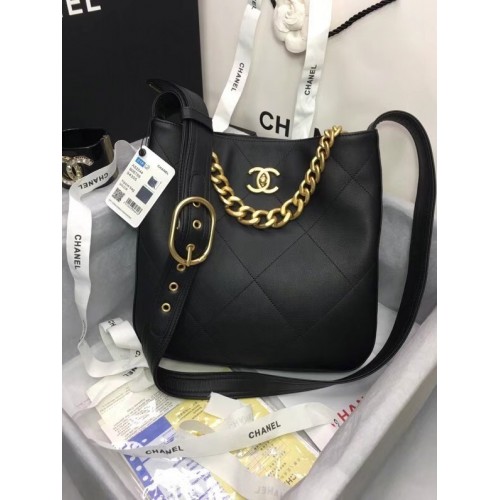 Chanel leren Schoudertas AS2844 zwart