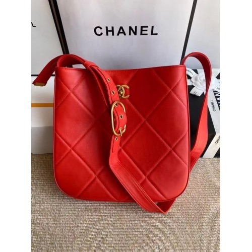 Chanel leren Schoudertas AS2844 rood