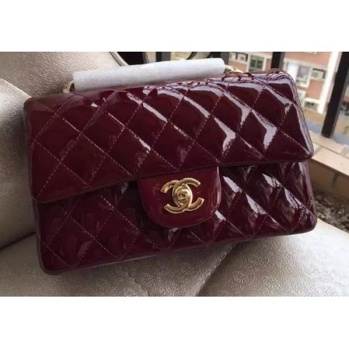 Chanel mini Classic Flap Bag Original Patent A1116 Burgundy
