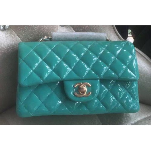 Chanel mini Classic Flap Bag Original Patent A1116 Groen