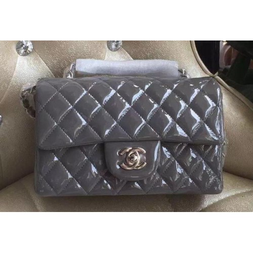 Chanel mini Classic Flap Bag Original Patent A1116 Grijs