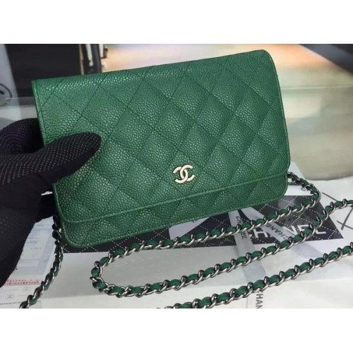Chanel mini Flap Bag Cannage Patroon A8373 Groen