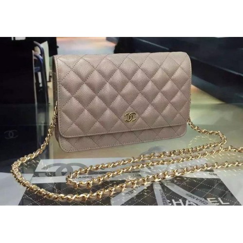 Chanel mini Flap Bag Cannage patroon A8373 grijs