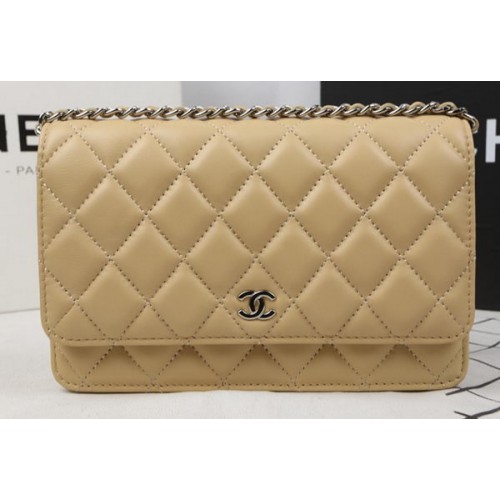 Chanel mini Flap Bag Origineel Schapenleer A33814 Abrikoos