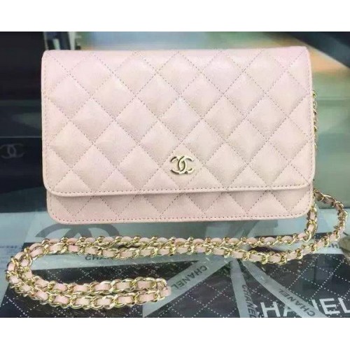 Chanel mini Flap Bag Roze Cannage Patroon A8373 Goud