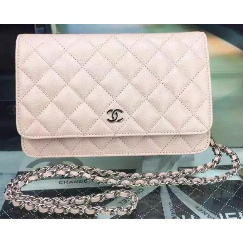 Chanel mini Flap Bag Roze Cannage Patroon A8373 Zilver
