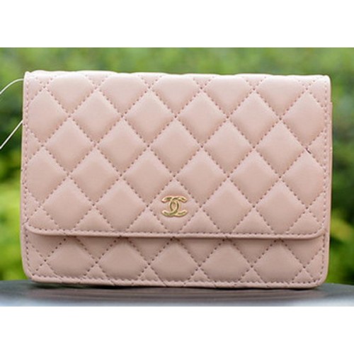 Chanel mini Flap Bags Roze Schapenleer A33814 Goud