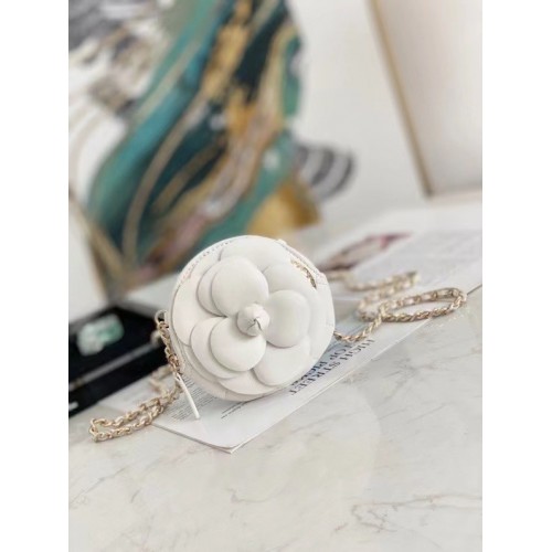 Chanel mini Schoudertas Origineel leer 82121 wit